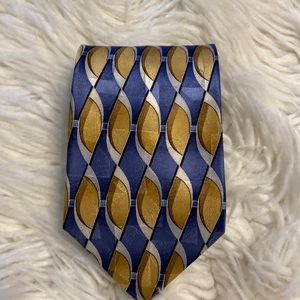 Palatina Man Tie excellent condition blue and gold
